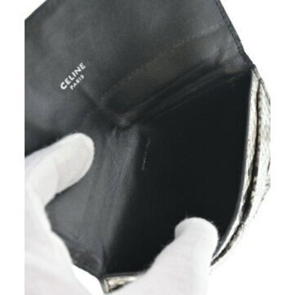 Celine Wallet Coin Wallet Gray Python - Picture 5 of 6